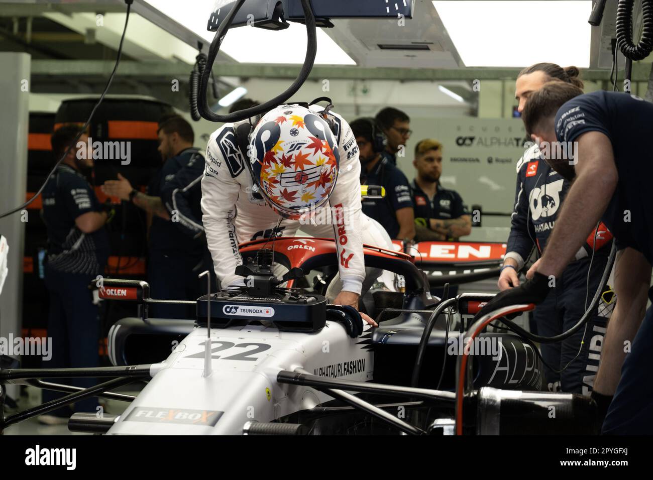 MANAMA, BAHRAIN, Sakhir Circuit, 3. März 2023: Nr. 22, Yuki TSUNODA, JAP, Team Scuderia Alpha Tauri, AT04, während des Bahrain Formel 1 Grand Prix at Stockfoto