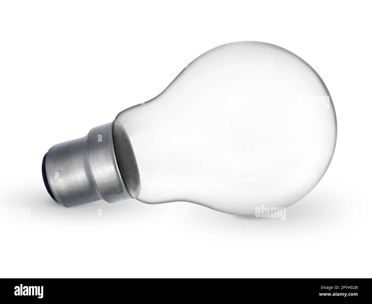 Glühbirne, isoliert, realistische Fotobild Stockfoto