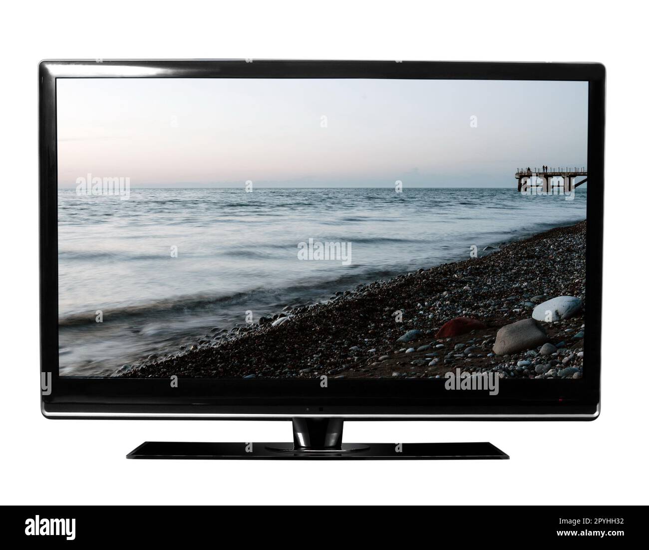 Nahaufnahme des TV-Monitors mit dem Bild Stockfoto