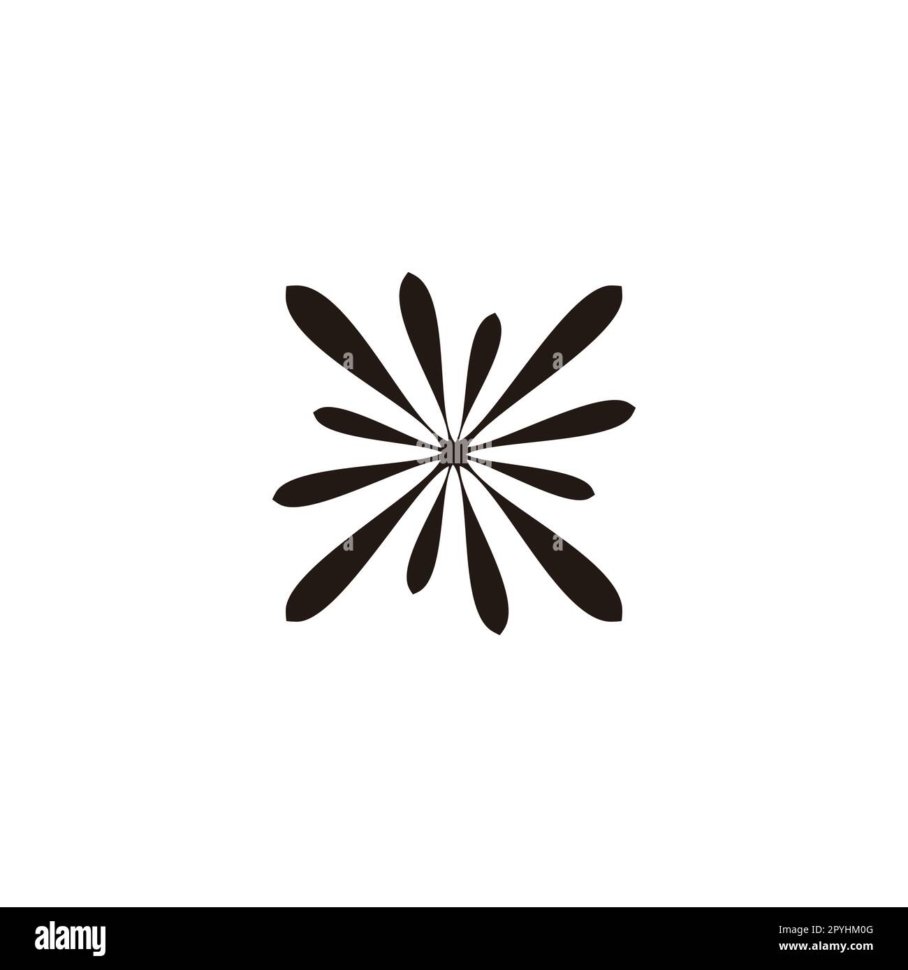 Spritzer, quadratisches geometrisches Symbol einfacher Logo-Vektor Stock Vektor