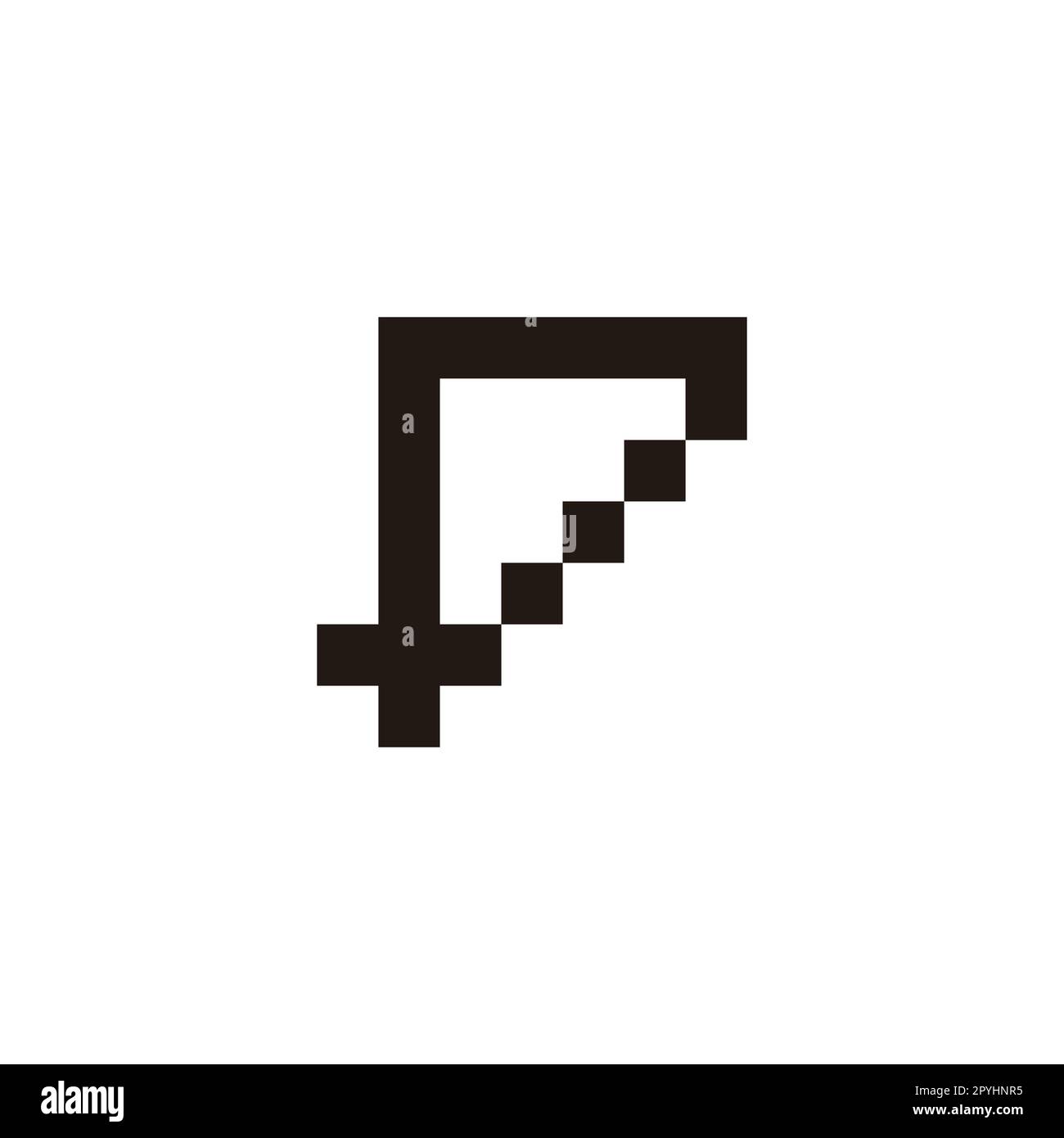 Buchstabe f Treppe geometrisches Symbol einfaches Logo Vektor Stock Vektor