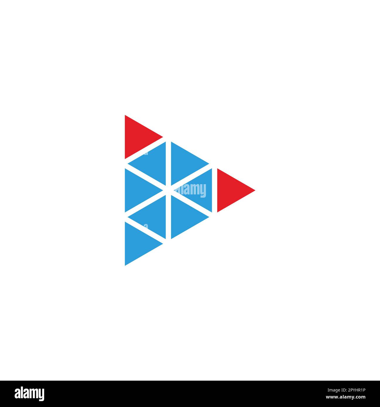 Diamant und Zeiger, Dreiecke geometrisches Symbol einfaches Logo Vektor Stock Vektor