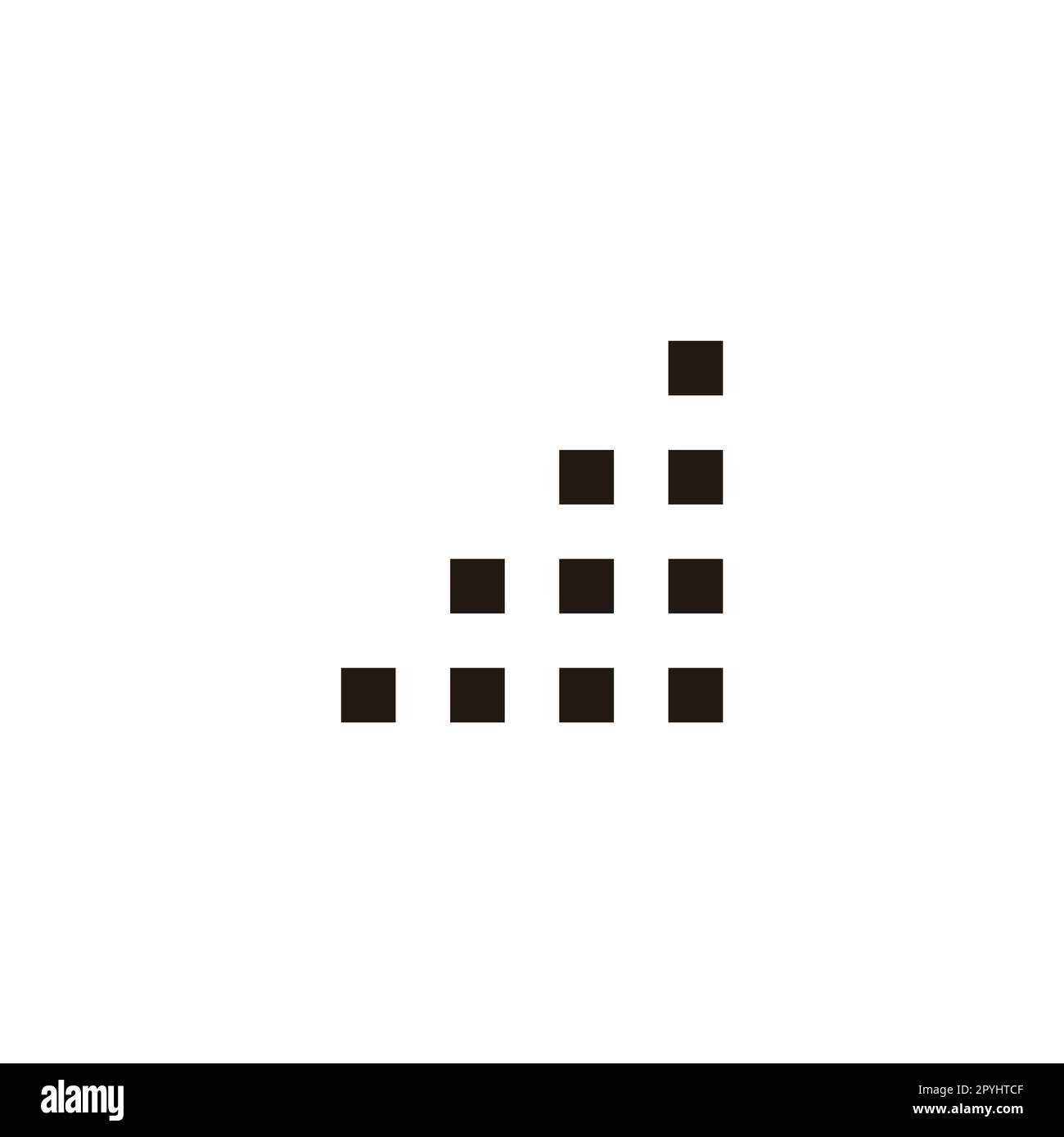 Treppe, geometrisches Symbol, einfacher Logo-Vektor Stock Vektor