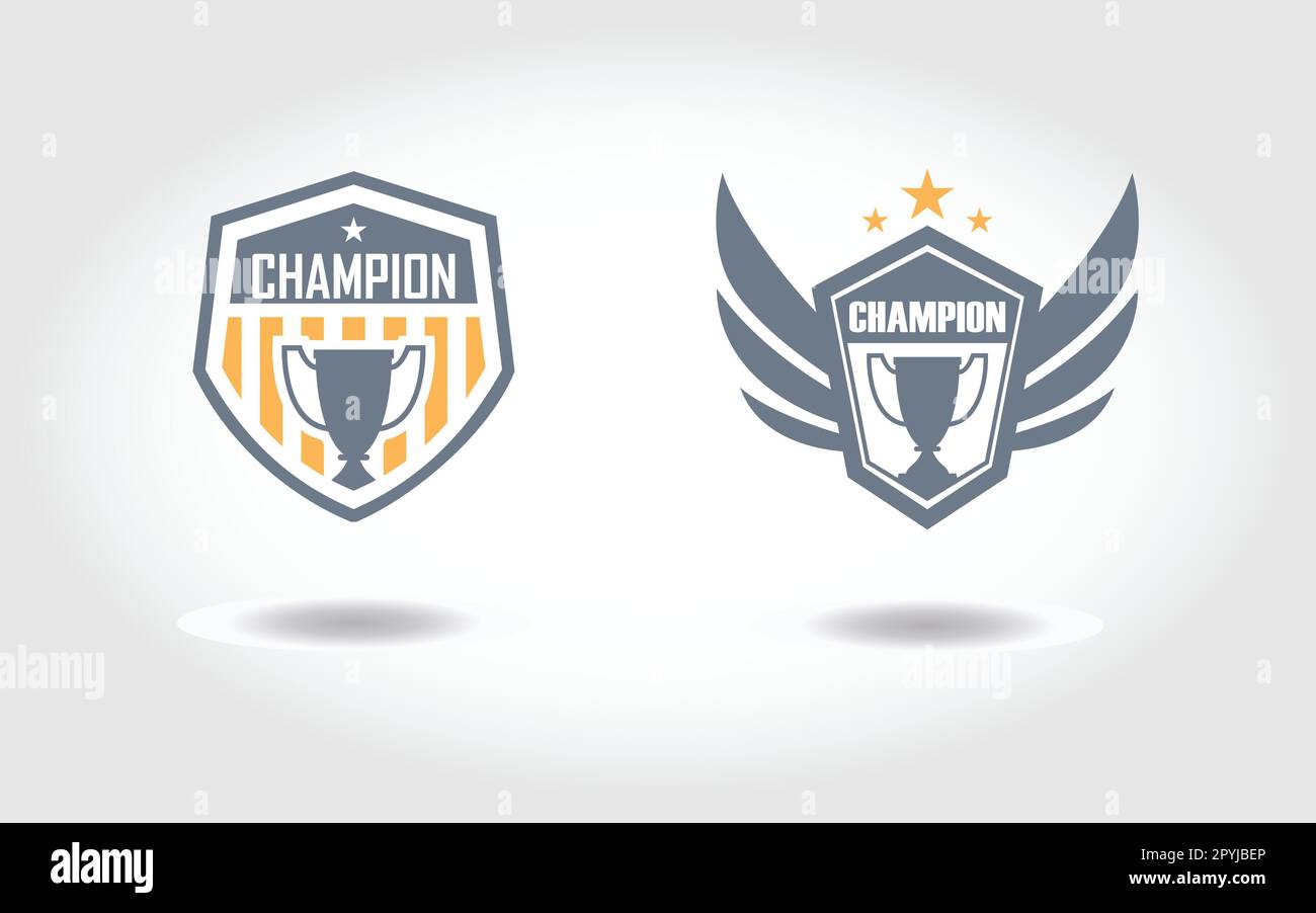 Logo-Konzept des Champions Tournament Logo Pack. Vektorkonstruktion – Illustration. Stock Vektor
