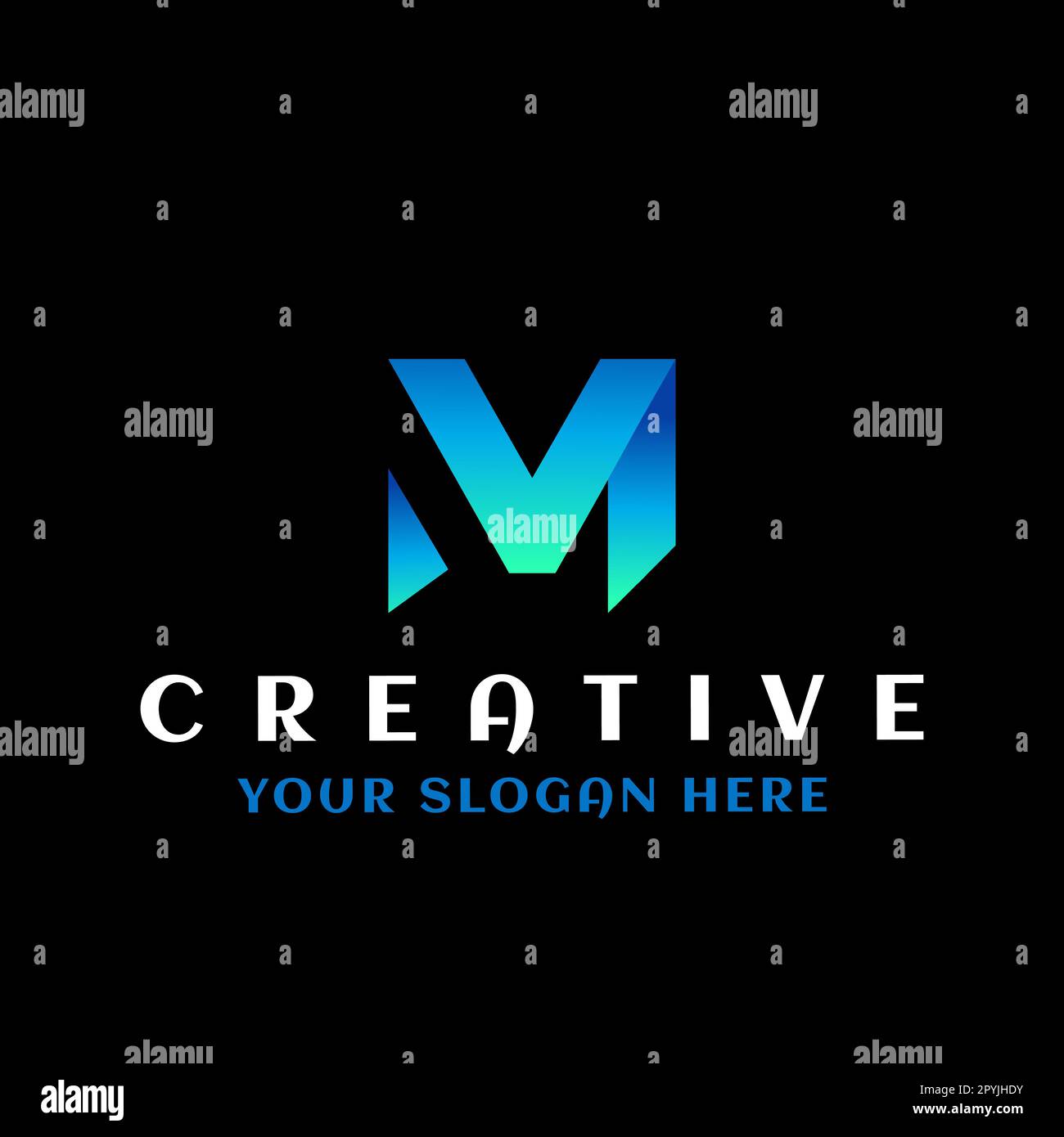 Designvorlage für Logo mit Buchstabe M. Ursprüngliches M-Letter-Logo. Logo-Symbol mit Buchstabe M. Stock Vektor