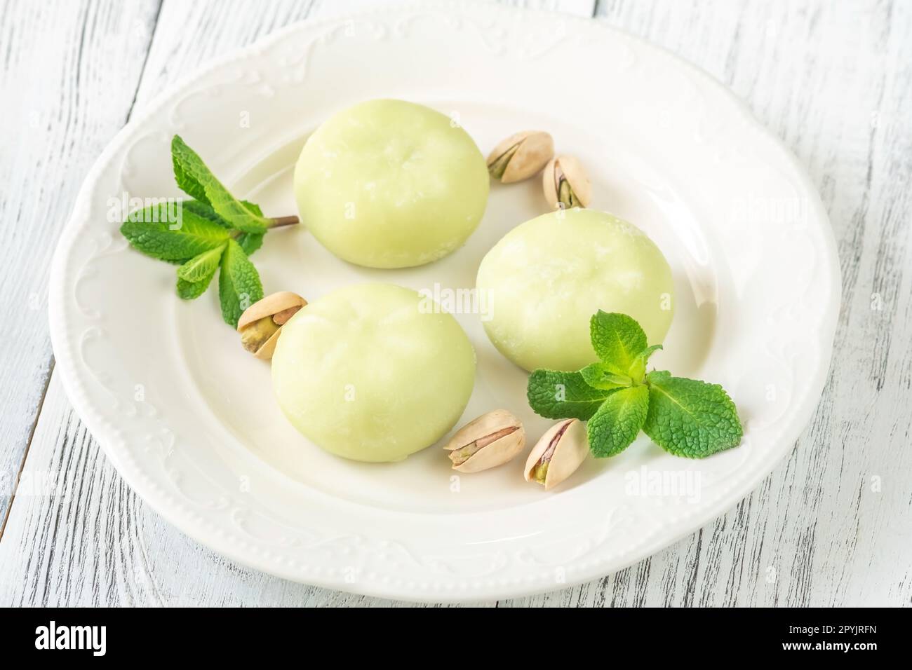 Mochi: Japanischer Reiskuchen Stockfoto