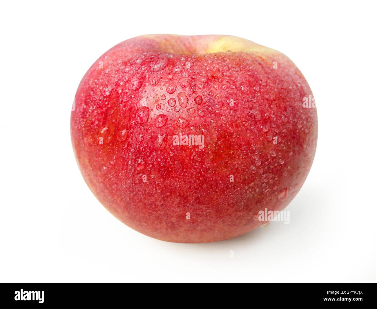 Frische Äpfel vom Bauernhof auf einem isolierten weißen Hintergrund Stockfoto