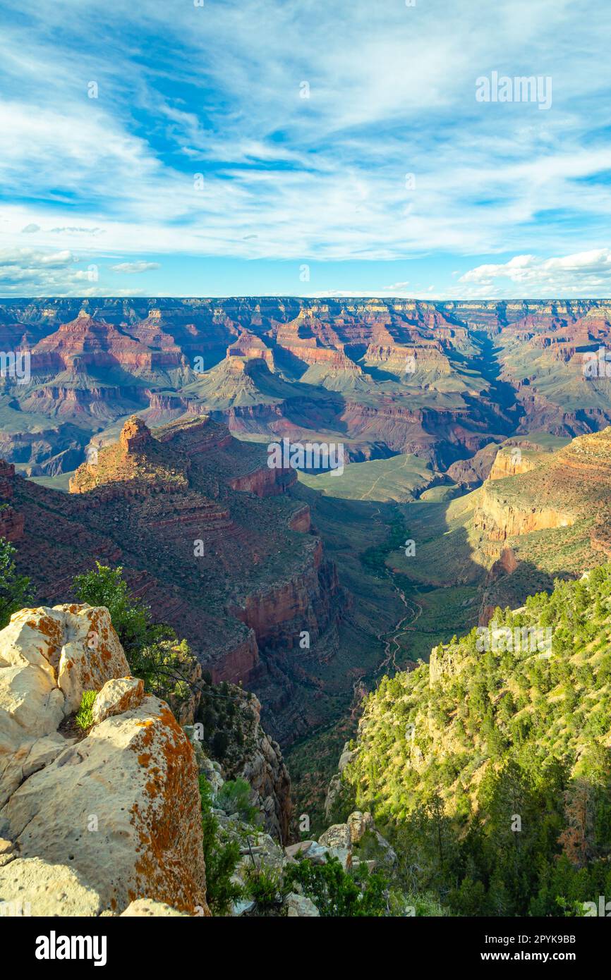 Grand Canyon Nationalpark, Yavapai Point Stockfoto