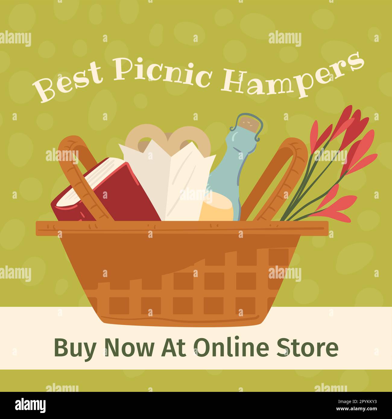 Die besten Picknickkörbe, kaufen Sie jetzt in Online-Shops  Stock-Vektorgrafik - Alamy