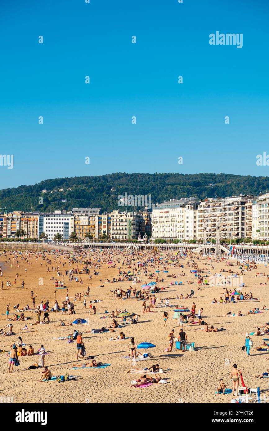 SAN SEBASTIAN, Spanien Juli 08 2022 Das wunderschöne San Sebastian