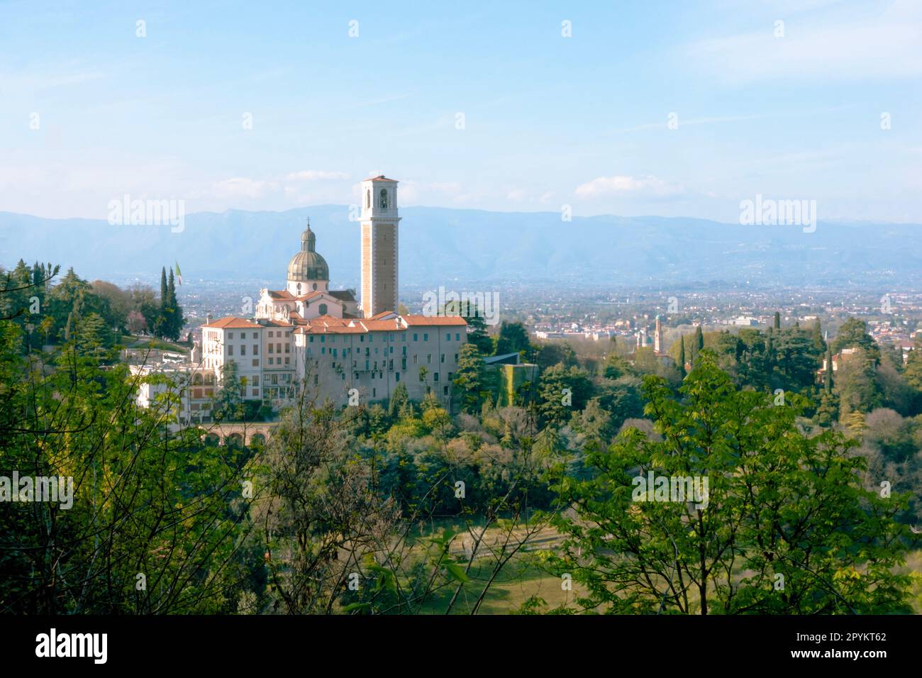 Die katholische Basilika Santuario della Madonna di Monte Berico von Vicenza, Italien Stockfoto