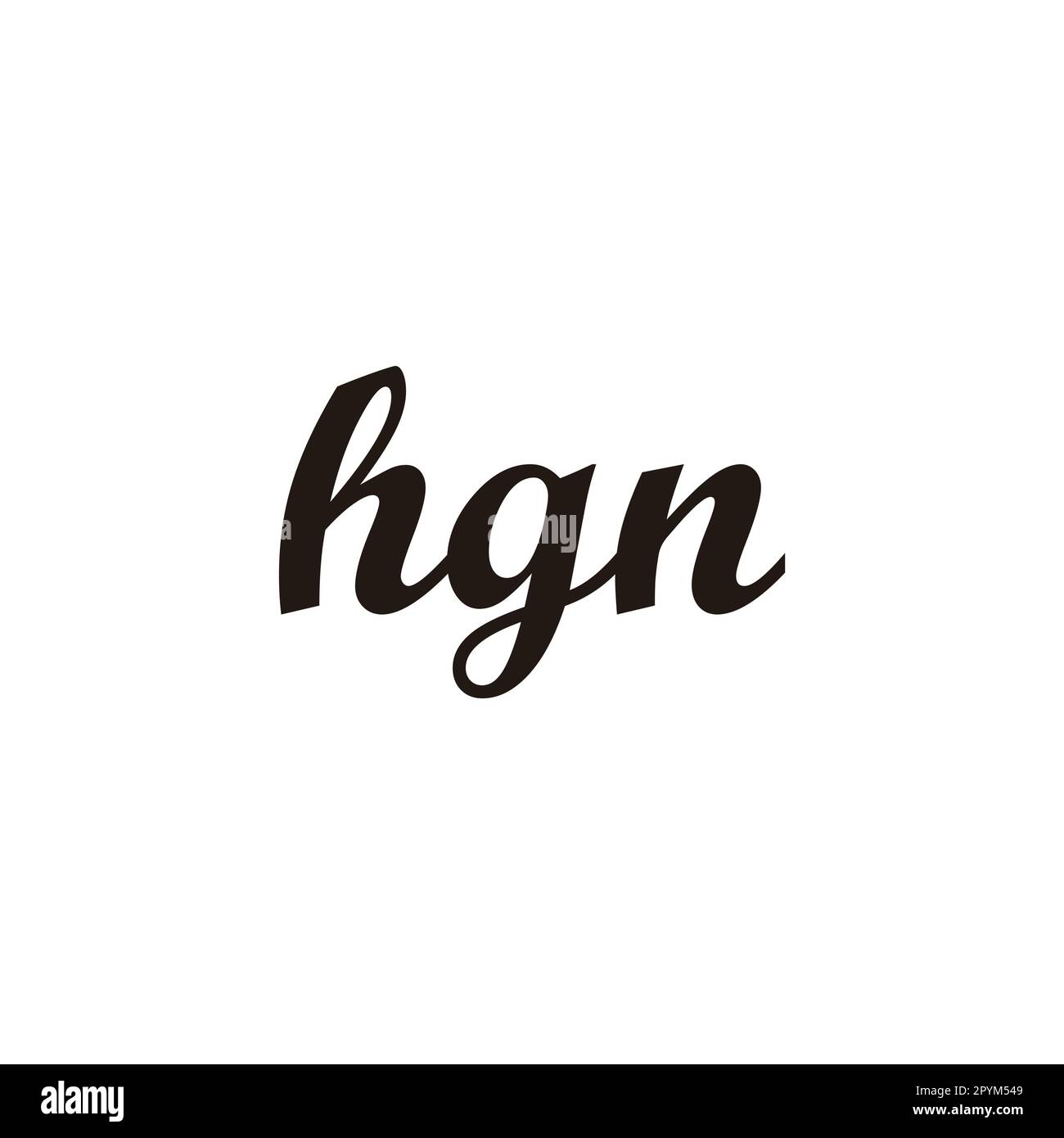 Buchstaben hgn verbinden geometrisches Symbol einfacher Logo-Vektor Stock Vektor