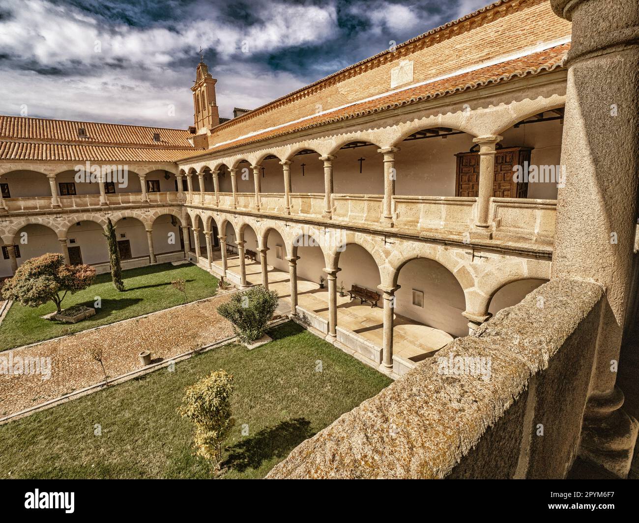 Palast von Juan II, Kloster von Nuestra Señora de Gracia, Madrigal de las Altas Torres, Ávila, Kastilien-Leon, Spanien, Europa Stockfoto