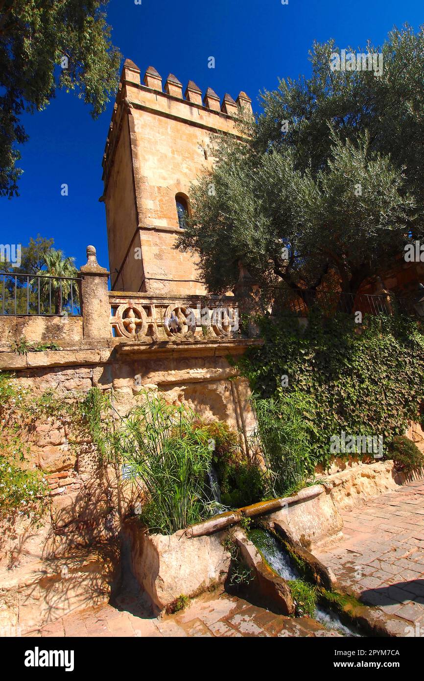 Alcazar de los Reyes Católicos, Festung der Könige, Córdoba, Andalucía, Spanien, Europa Stockfoto