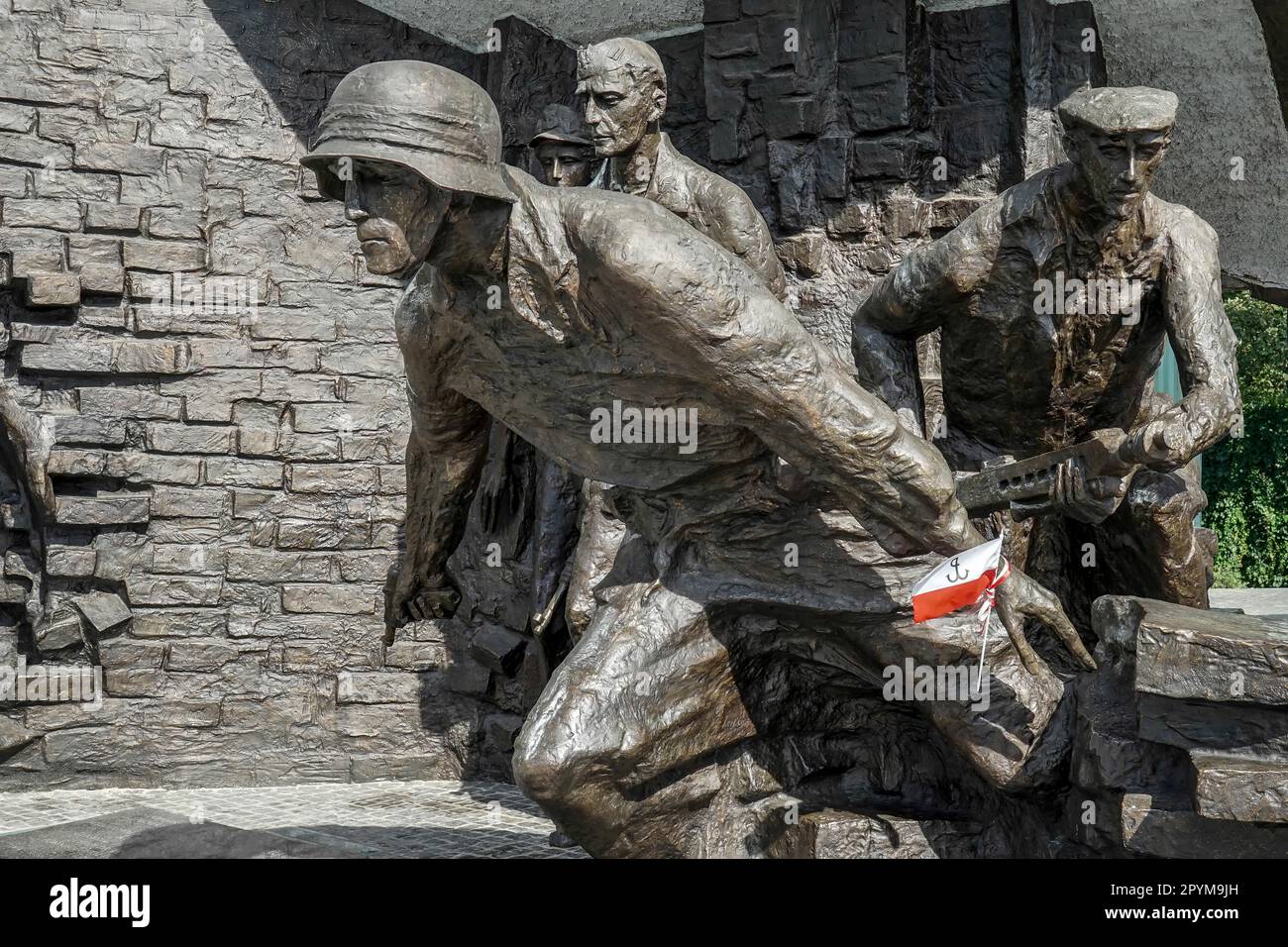 Die aufständischen Gedenkstätte für Polnische Kämpfer des Warschauer Aufstandes in Warschau Stockfoto