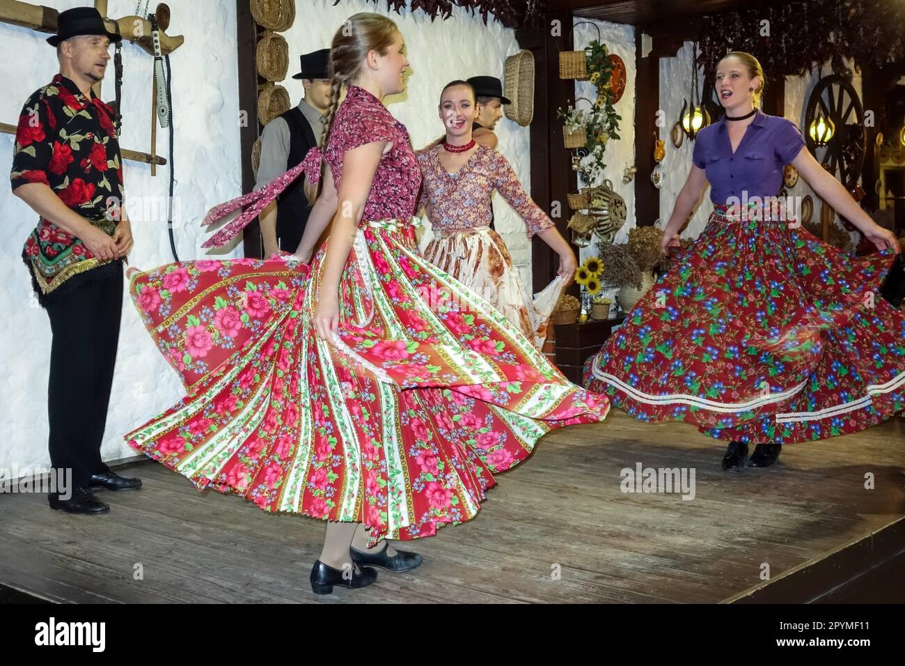 Ungarische folk Nacht in Budapest Stockfoto