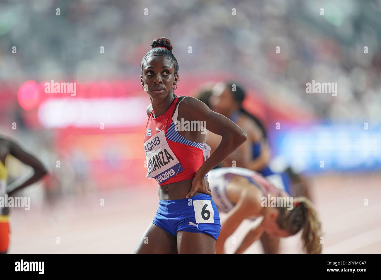 Rose Mary Almanza läuft die 800m bei der Leichtathletik-Weltmeisterschaft 2019 in Doha. Stockfoto