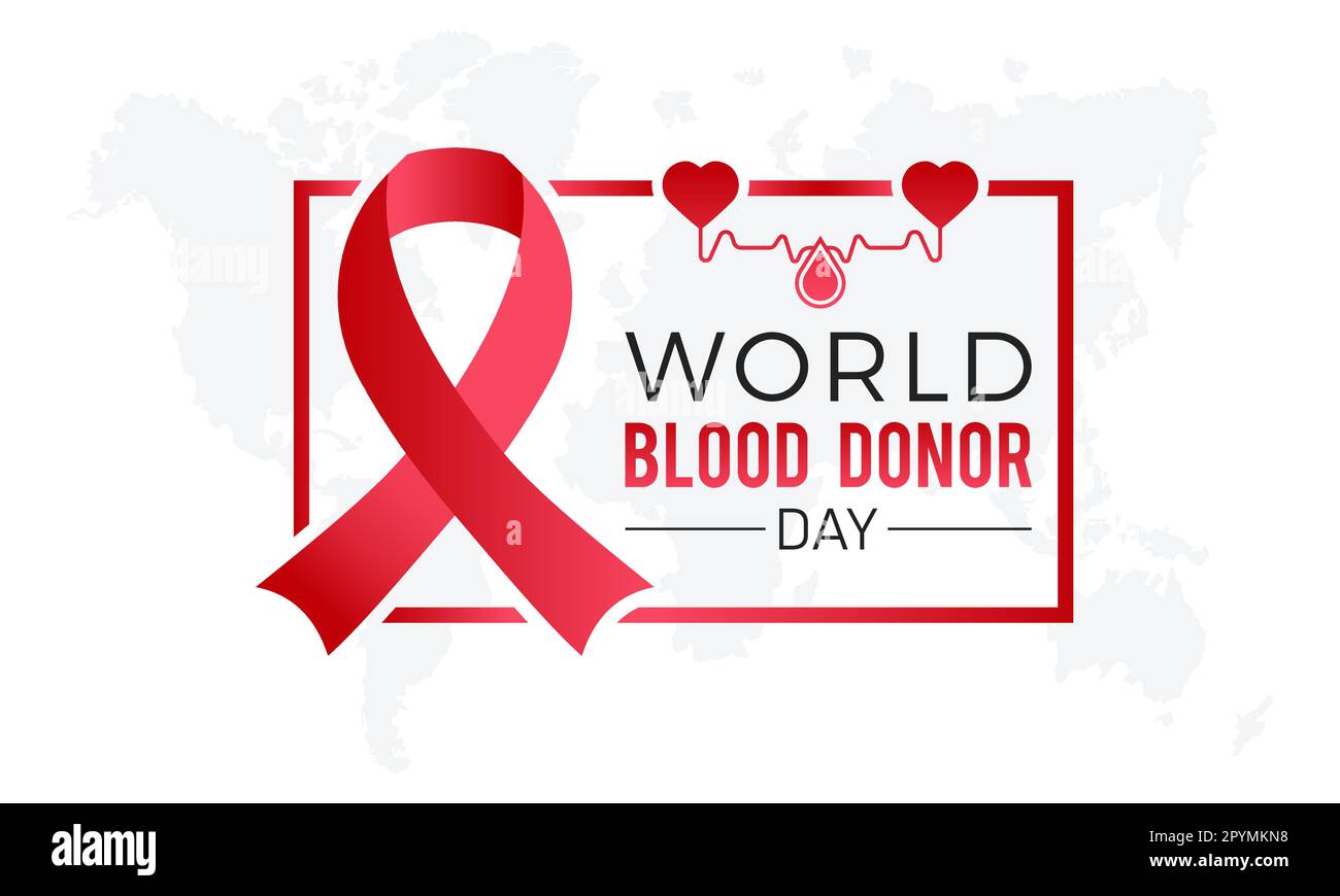 Der Weltblutspendertag findet jedes Jahr im juni 14 statt. Spenderblut-Konzept-Hintergrund für den Weltblutspendertag. Vektordarstellung. Stock Vektor