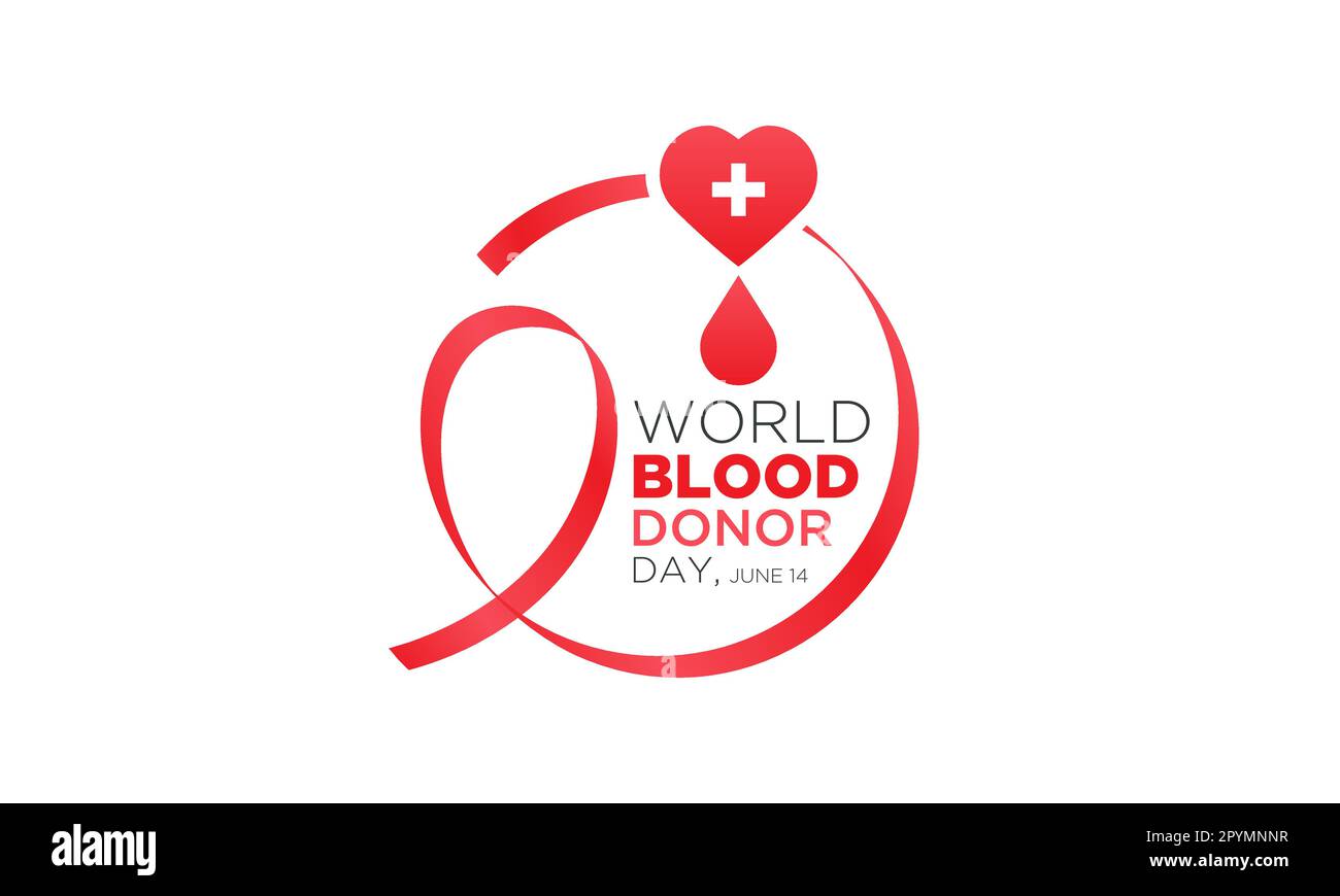 Der Weltblutspendertag findet jedes Jahr im juni 14 statt. Spenderblut-Konzept-Hintergrund für den Weltblutspendertag. Vektordarstellung. Stock Vektor