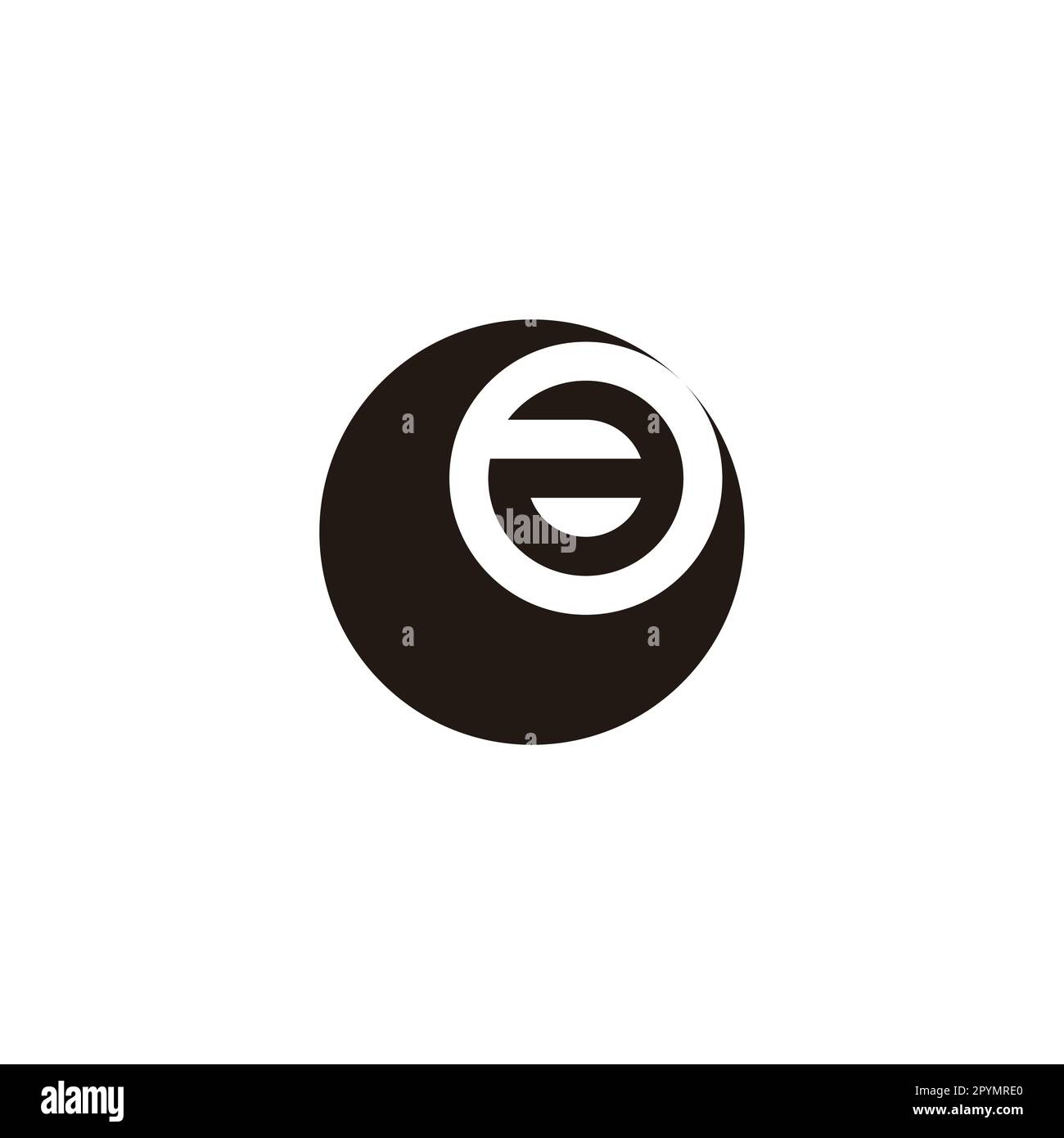 Buchstabe A im Mond, geometrisches Symbol, einfacher Logo-Vektor Stock Vektor