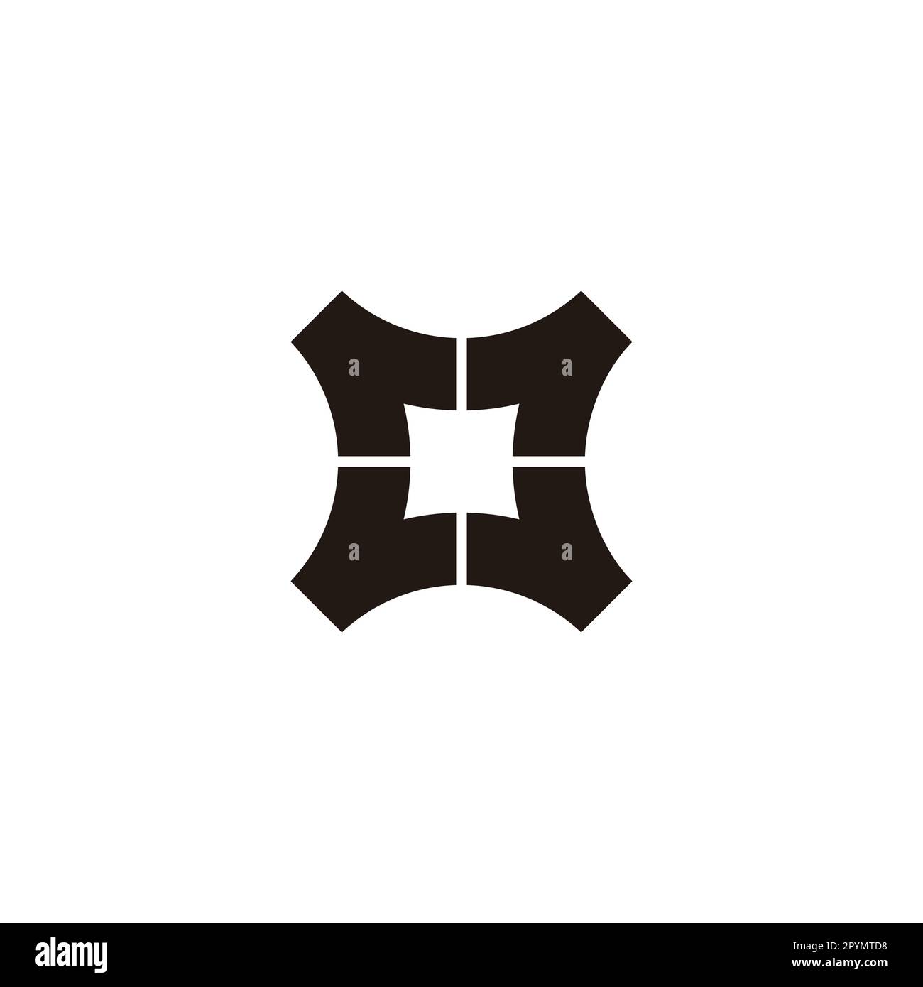 Ziel, Umriss geometrisches Symbol einfacher Logo-Vektor Stock Vektor