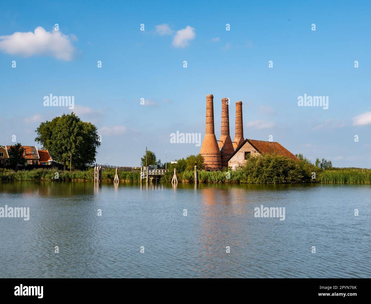 Ziegelsteine im Zuiderzee-Museum in Enkhuizen, Noord-Holland, Niederlande Stockfoto