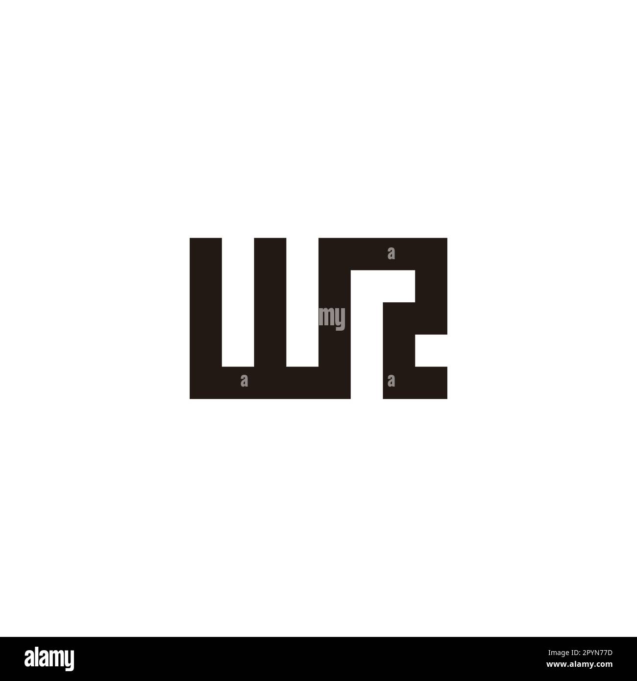 Quadratischer WR-Vektor für einfaches geometrisches Symbol Stock Vektor