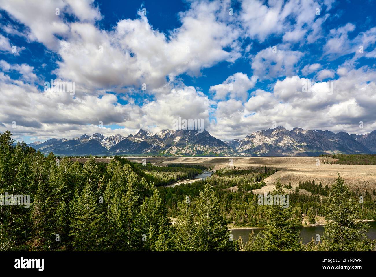 Snake River Überblickt Wyoming Stockfoto