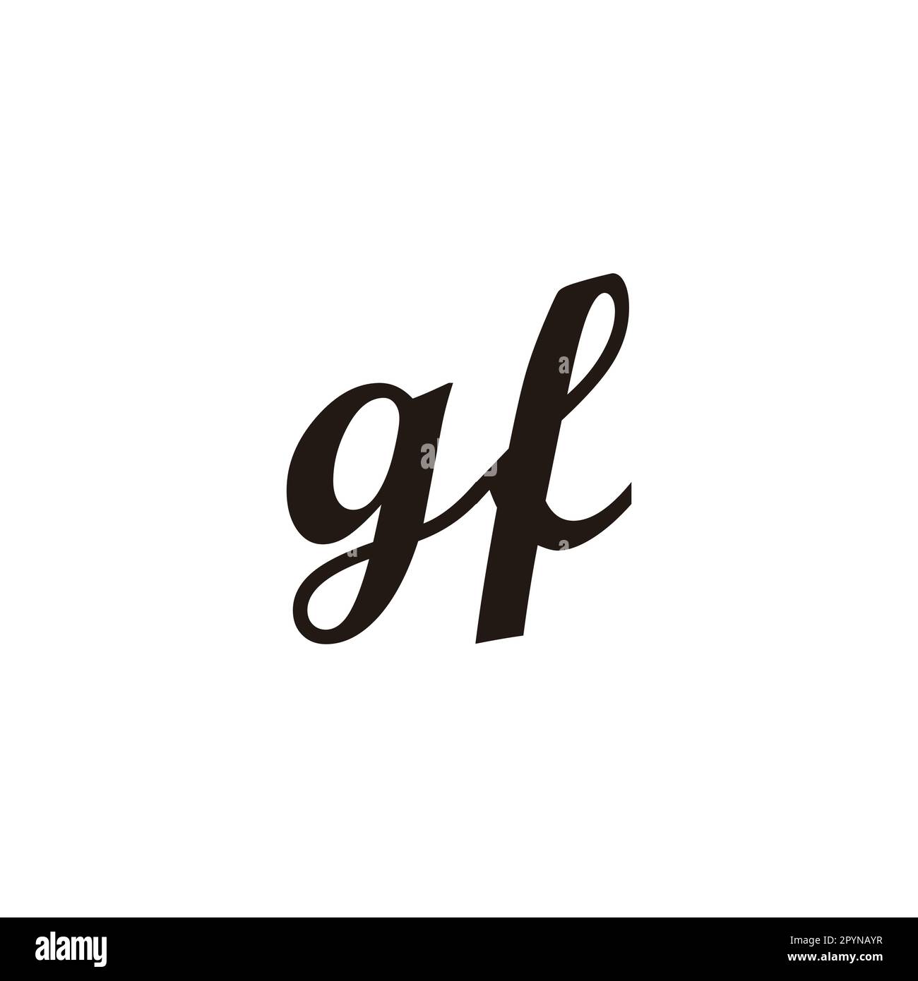 Geometrisches Symbol mit dem Buchstaben gf Connect einfacher Logo-Vektor Stock Vektor