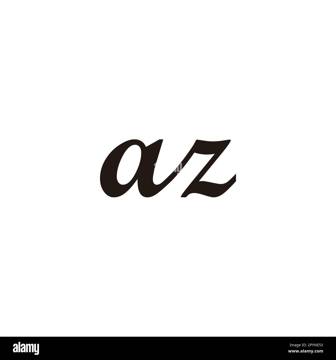 Buchstabe az Connect Geometrisches Symbol einfacher Logo-Vektor Stock Vektor