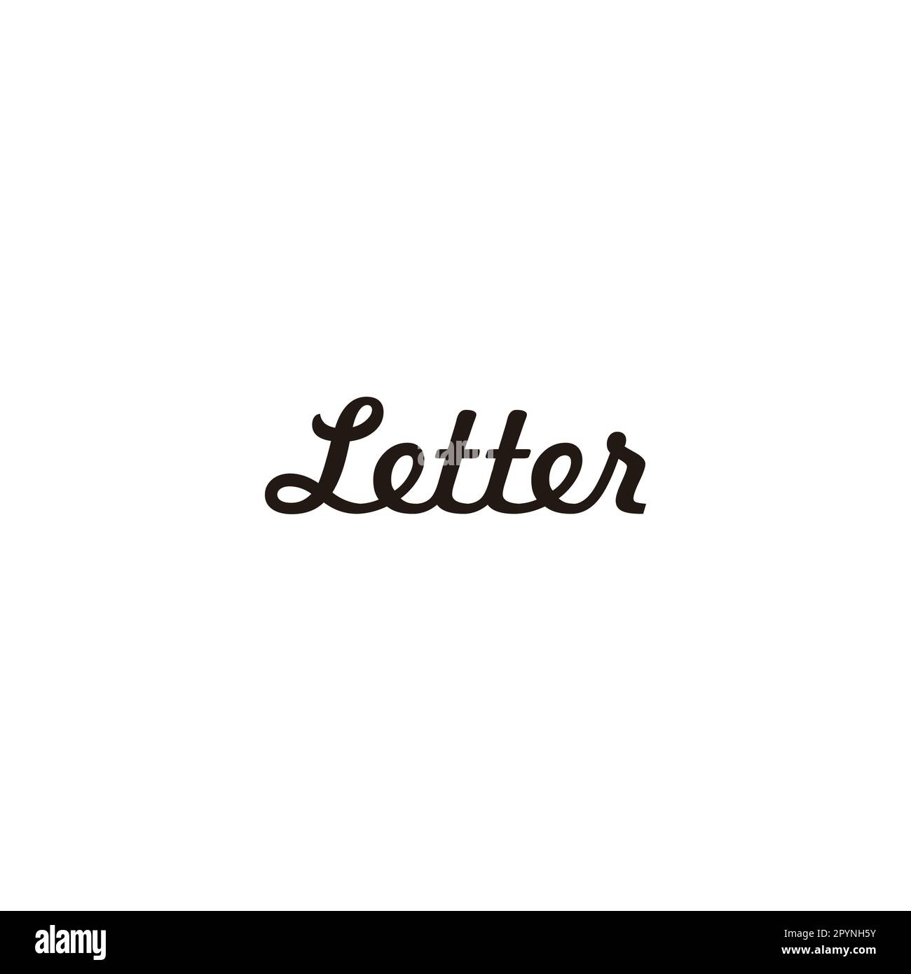 Text, „Letter“, Verbinden von geometrischen Symbolen einfacher Logo-Vektor Stock Vektor
