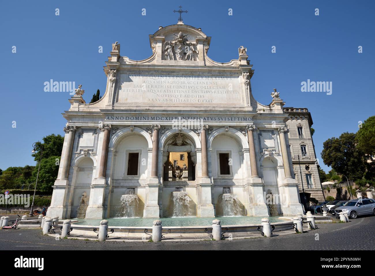 fontana dell'acqua paola, gianicolo, rom, italien Stockfoto
