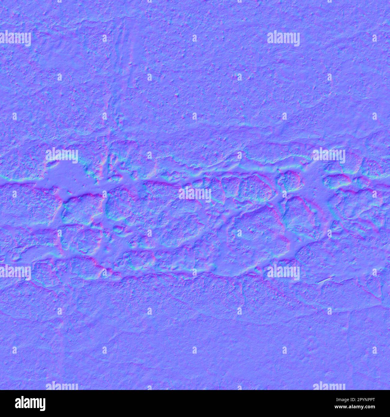 Normale Karte Beton beschädigte Textur, normale Abbildung Stockfoto