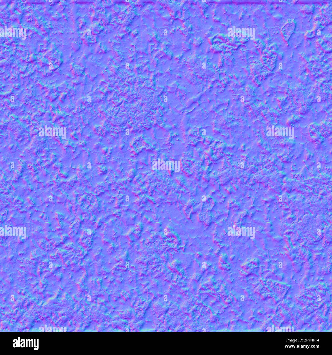 Normale Karte Beton beschädigte Textur, normale Abbildung Stockfoto