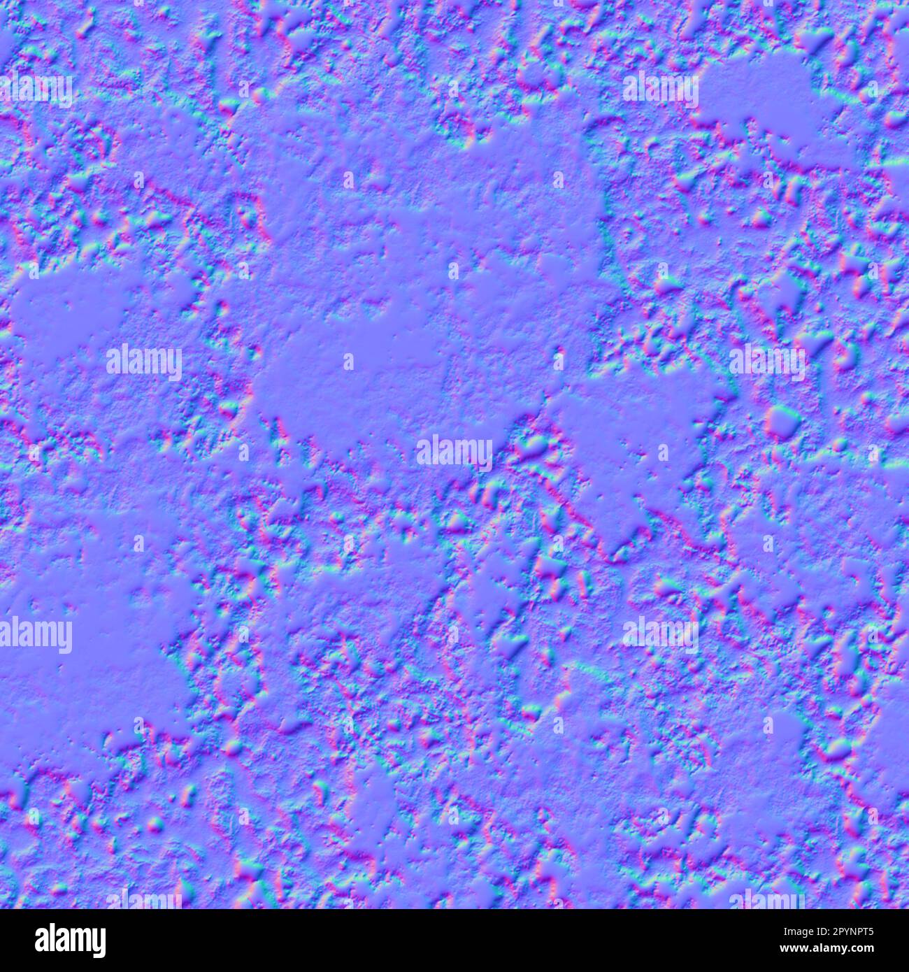 Normale Karte Beton beschädigte Textur, normale Abbildung Stockfoto