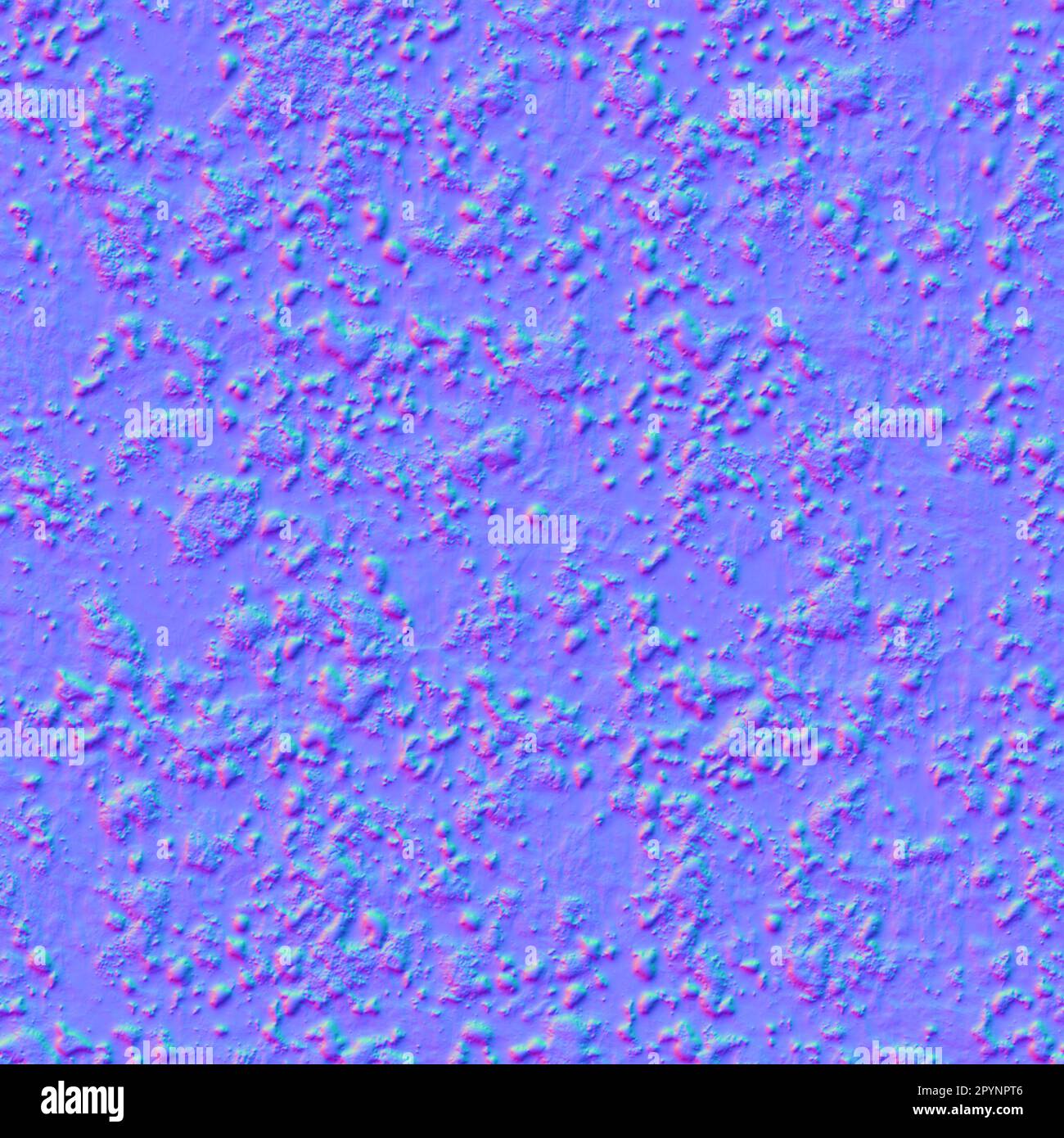 Normale Karte Beton beschädigte Textur, normale Abbildung Stockfoto