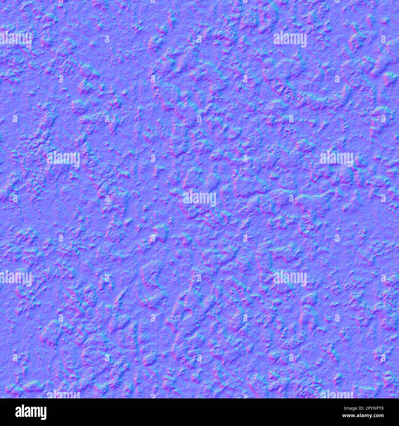 Normale Karte Beton beschädigte Textur, normale Abbildung Stockfoto
