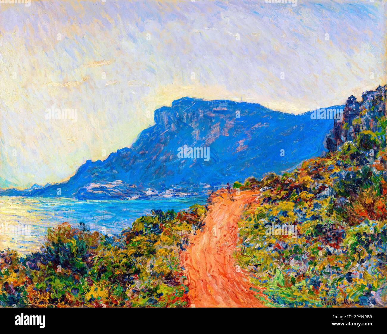 La Corniche in der Nähe von Monaco bei Claude Monet. Original aus dem Rijksmuseum. Stockfoto