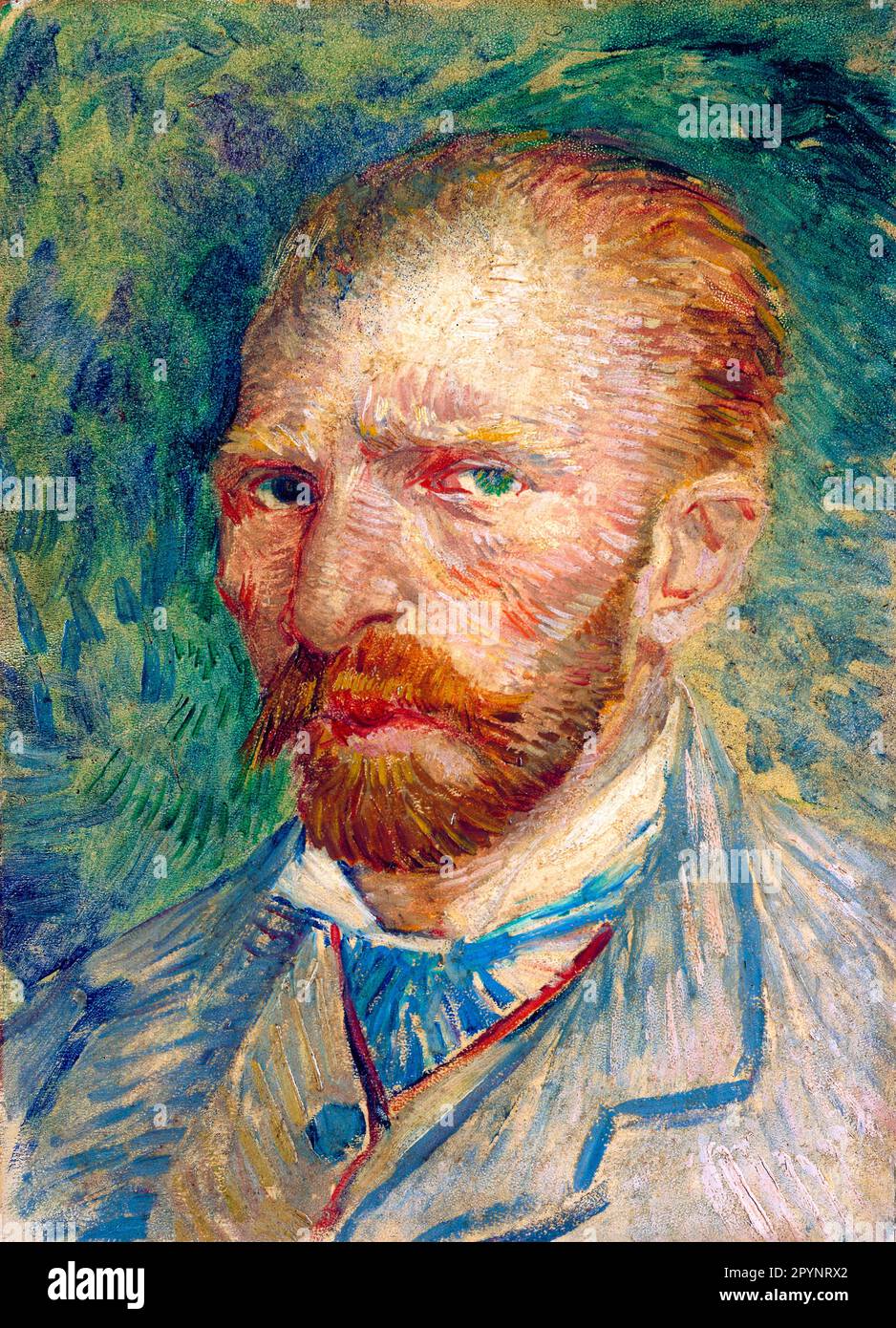 Vincent van Goghs berühmtes Selbstportrait-Gemälde. Original aus Wikimedia Commons. Stockfoto