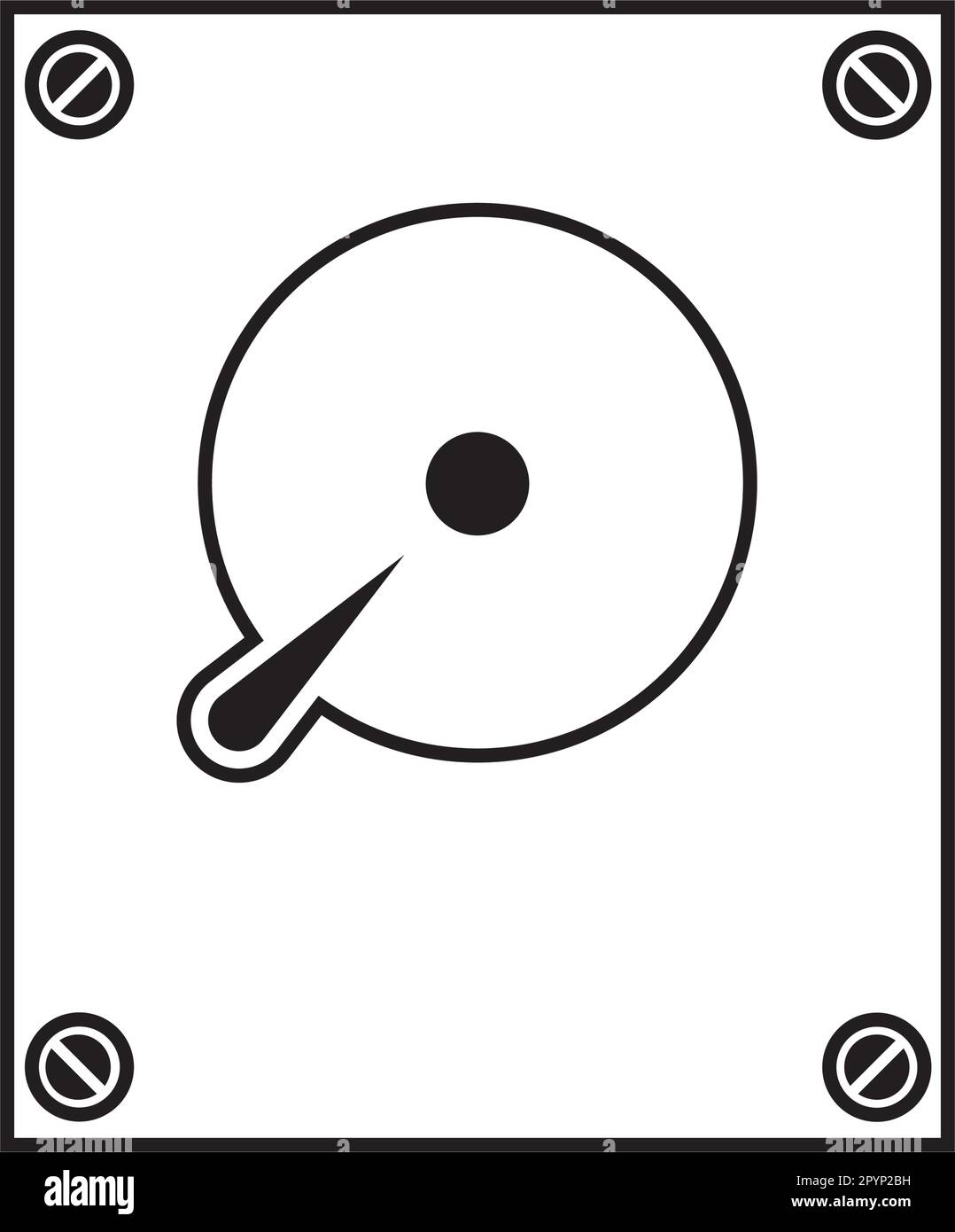 Festplattenlaufwerk, Hardware HDD-Speicher Symbol Vektordarstellung Symboldesign Stock Vektor