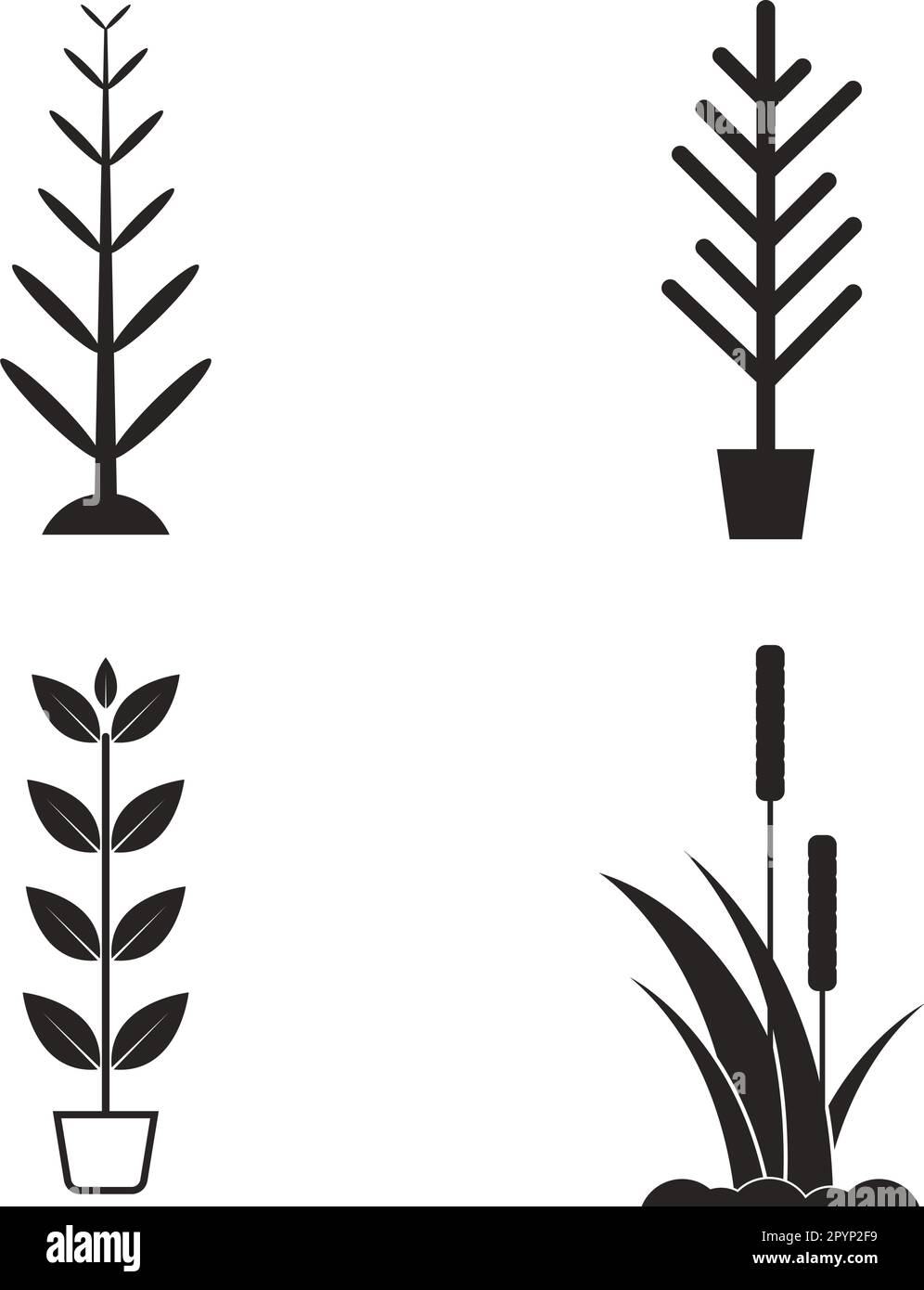 Pflanzensymbol, Darstellung eines einfachen Designs Stock Vektor