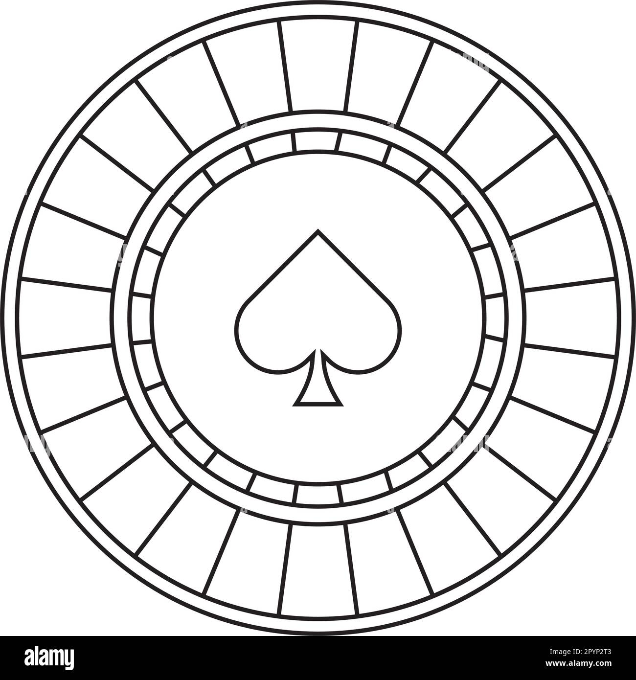 Logo des Casino-Ikons mit Vektorsymbol Stock Vektor