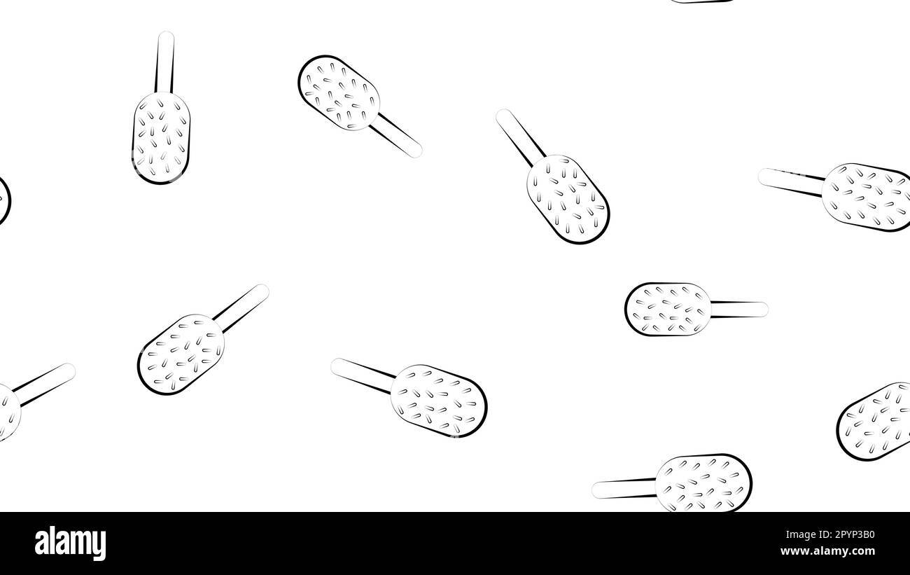 Eis am Stiel mit Lollipop und nahtlosem Muster. Niedliche handgezeichnete Hintergrundstruktur im Cartoon-Stil. Stock Vektor