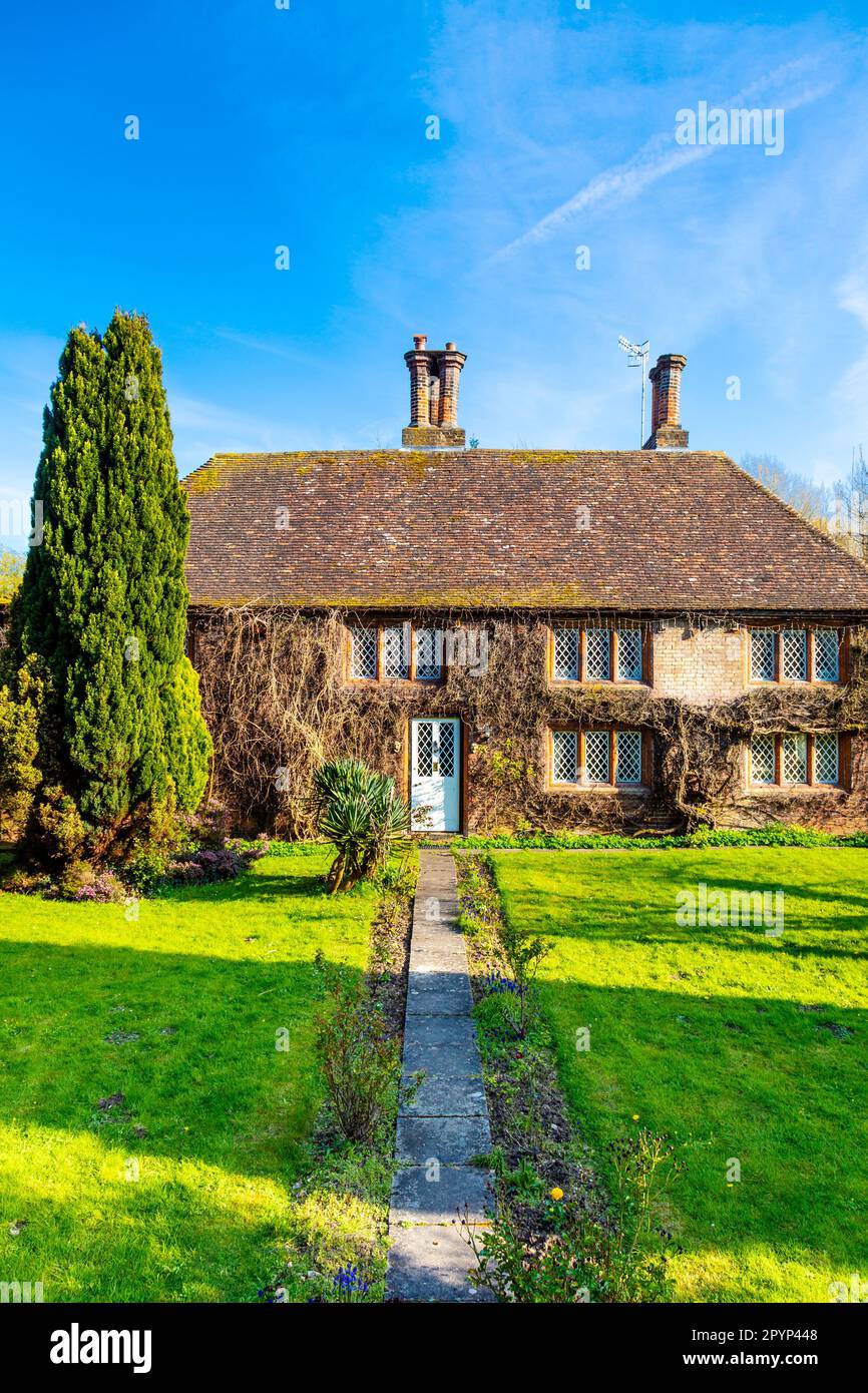 Außenansicht des 15. Century Bagham Farm House B&B, Chilham, Kent, England, Großbritannien Stockfoto