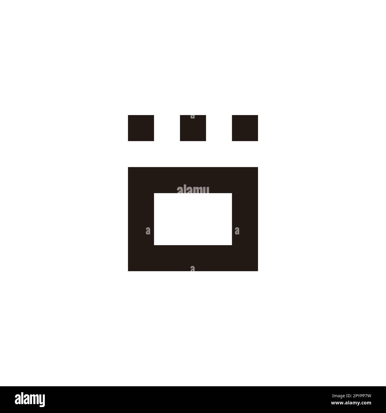 Shoppen, einkaufen, quadratisch geometrisches Symbol einfacher Logo-Vektor Stock Vektor