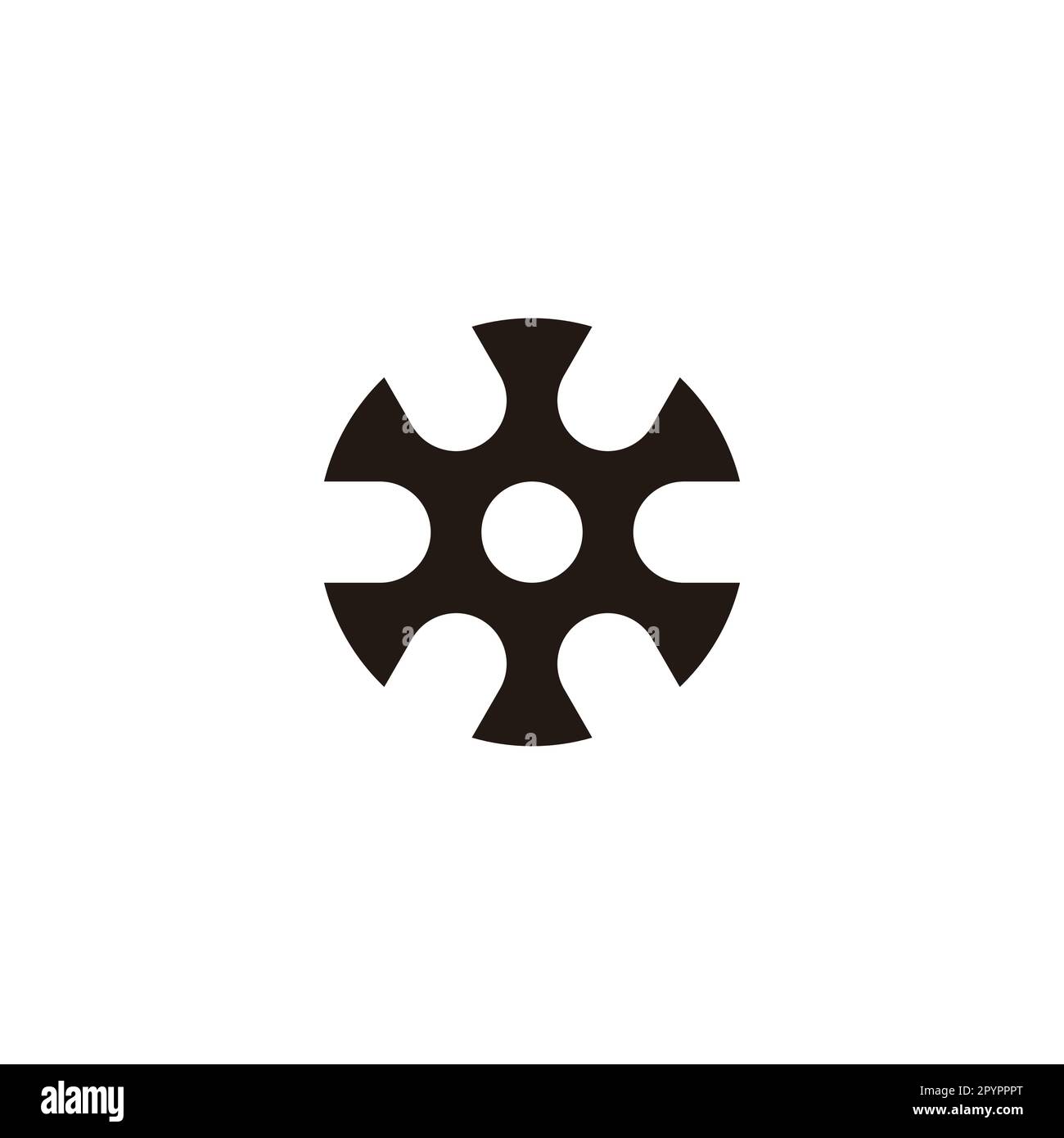 Element, Partikel geometrisches Symbol einfacher Logo-Vektor Stock Vektor
