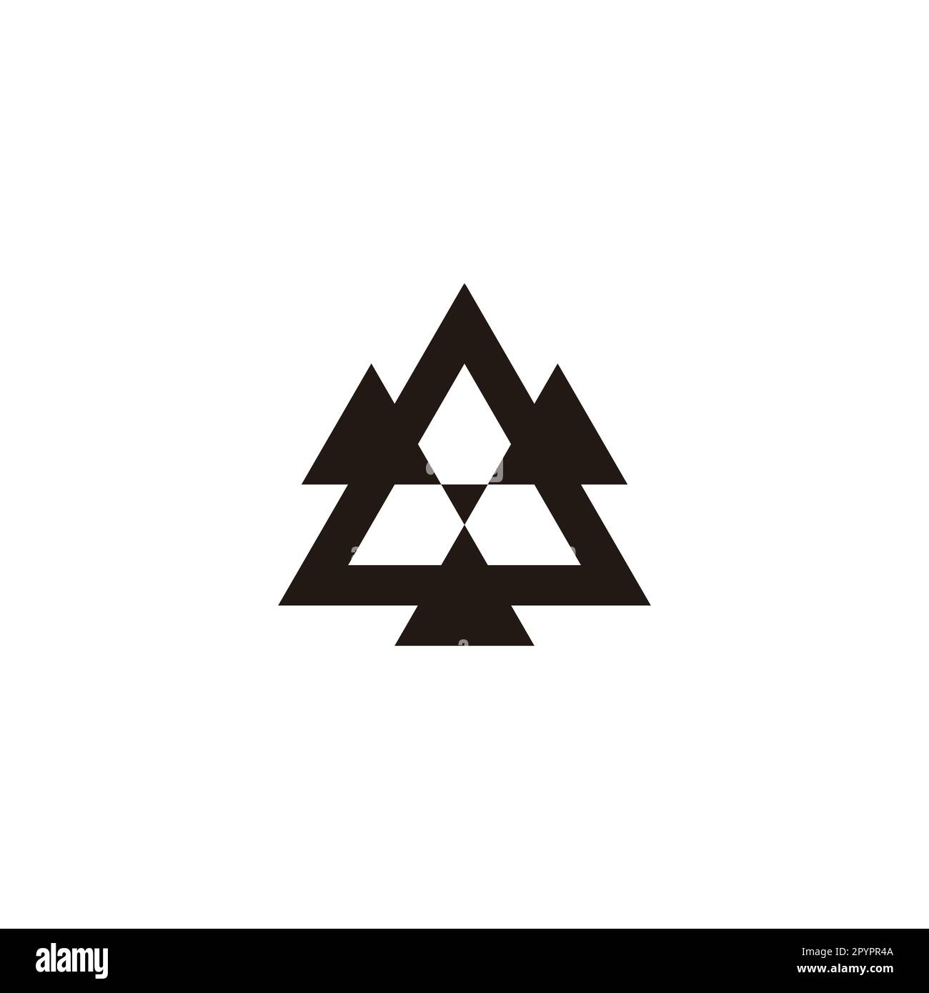 Ziel, Dreieck Punkt geometrisches Symbol einfacher Logo-Vektor Stock Vektor