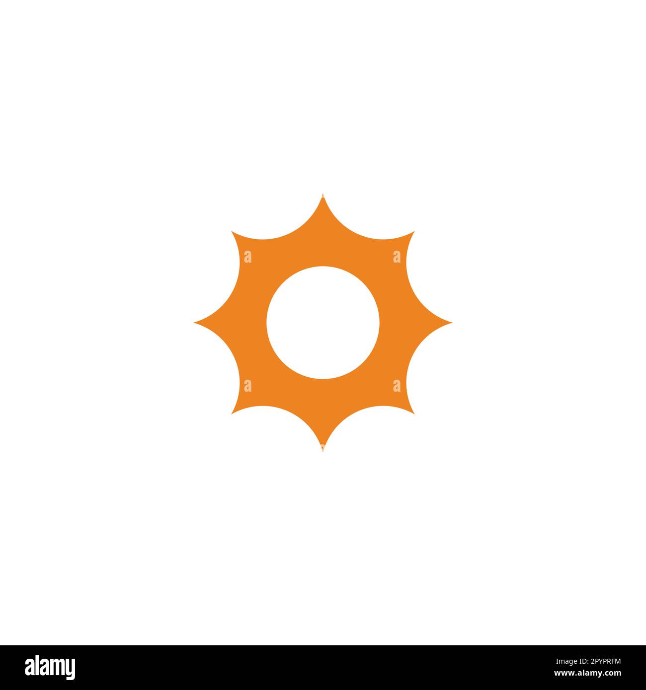 Sonne, Cookies, geometrisches Symbol, einfacher Logo-Vektor Stock Vektor