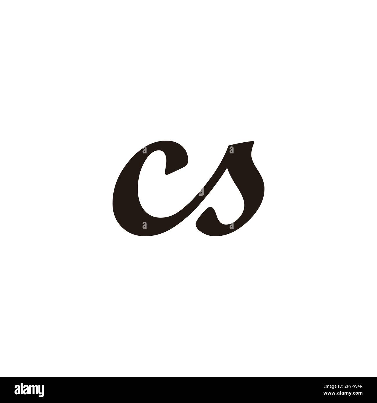 Buchstabe cs Connect geometrisches Symbol einfacher Logo-Vektor Stock Vektor
