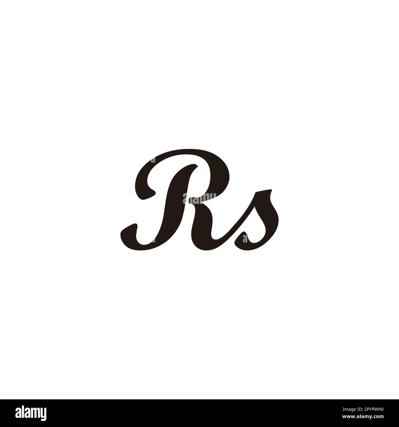 Buchstabe RS Connect geometrisches Symbol einfacher Logo-Vektor Stock Vektor